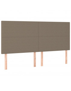 Giroletto a Molle con Materasso Tortora 200x200 cm in Tessuto