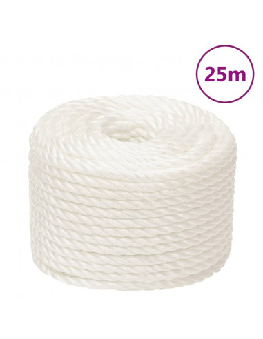 Corda da Lavoro Bianca 10 mm 25 m in Polipropilene