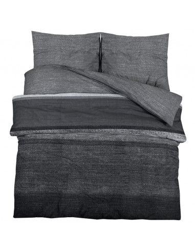 Set Copripiumino Grigio Scuro 260x220 cm in Cotone