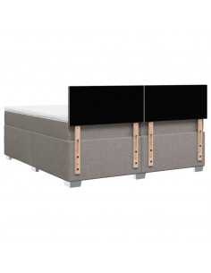 Giroletto a Molle con Materasso Tortora 200x200 cm in Tessuto