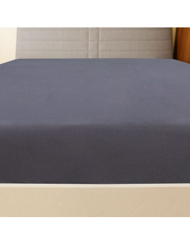 Lenzuolo con Angoli Jersey Antracite 90x200 cm Cotone