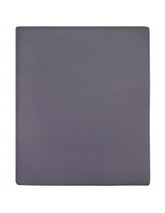 Lenzuola con Angoli Jersey 2 pz Antracite 90x200 cm Cotone