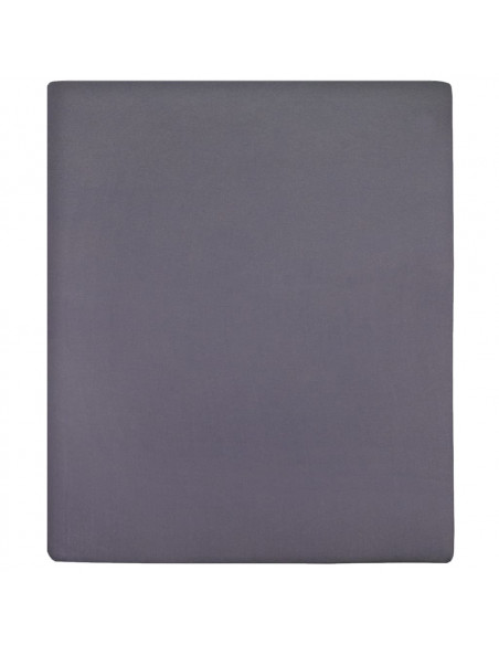 Lenzuolo con Angoli Jersey Antracite 100x200 cm Cotone