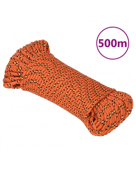 Corda Nautica Arancione 4 mm 500 m in Polipropilene