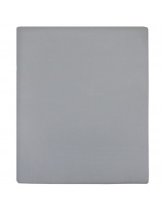 Lenzuola con Angoli Jersey 2pz Grigio 90x200 cm Cotone