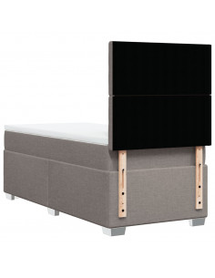 Giroletto a Molle con Materasso Tortora 80x200 cm inTessuto