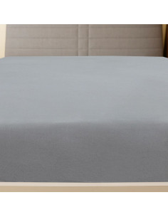 Lenzuolo con Angoli Jersey Grigio 160x200 cm Cotone 2