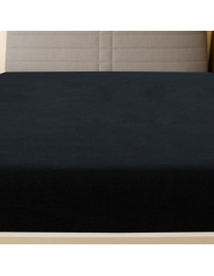 Lenzuolo con Angoli Jersey Nero 100x200 cm Cotone 2