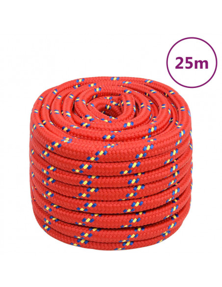 Corda per barca Rossa 20 mm 25 m in Polipropilene