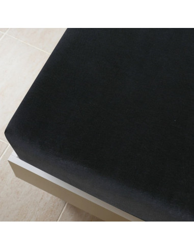 Lenzuola con Angoli Jersey 2pz Nero 160x200 cm Cotone