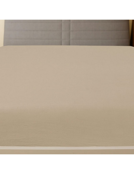 Lenzuola con Angoli Jersey 2pz Tortora 140x200 cm Cotone