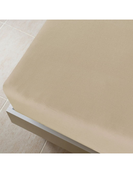 Lenzuola con Angoli Jersey 2pz Tortora 140x200 cm Cotone