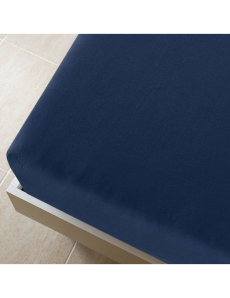 Lenzuola con Angoli Jersey 2pz Blu Marino 140x200 cm Cotone