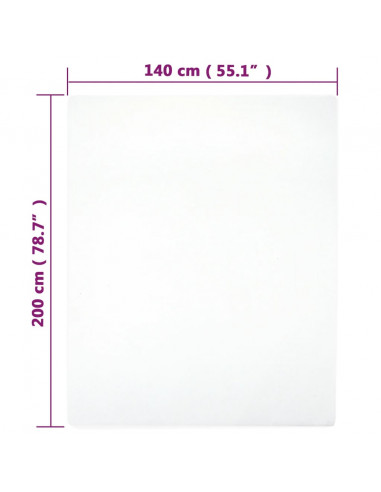 Lenzuolo con Angoli Jersey Bianco 140x200 cm Cotone
