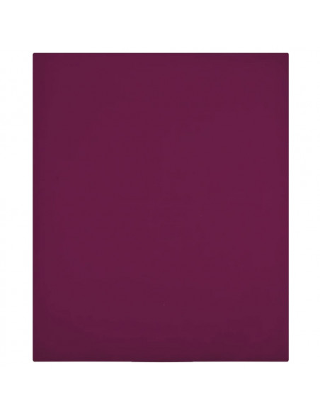 Lenzuolo con Angoli Jersey Bordò 90x200 cm Cotone