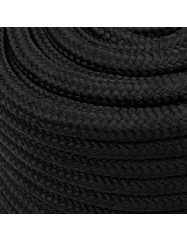 Corda Nautica Completamente Nera 16 mm 100 m in Polipropilene