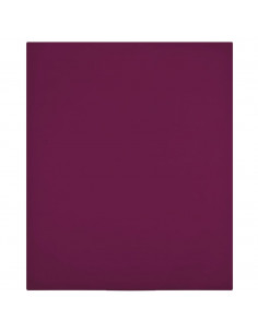 Lenzuolo con Angoli Jersey Bordò 100x200 cm Cotone