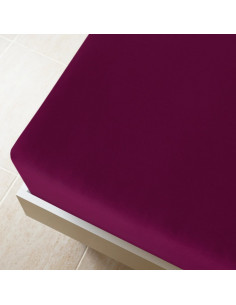 Lenzuola con Angoli Jersey 2pz Bordò 100x200 cm Cotone 2