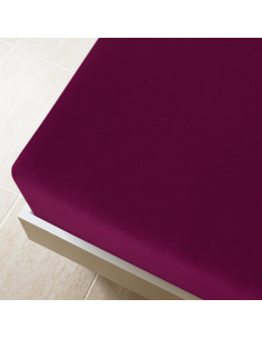 Lenzuola con Angoli Jersey 2pz Bordò 140x200 cm Cotone 2