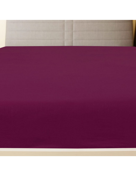 Lenzuola con Angoli Jersey 2pz Bordò 140x200 cm Cotone