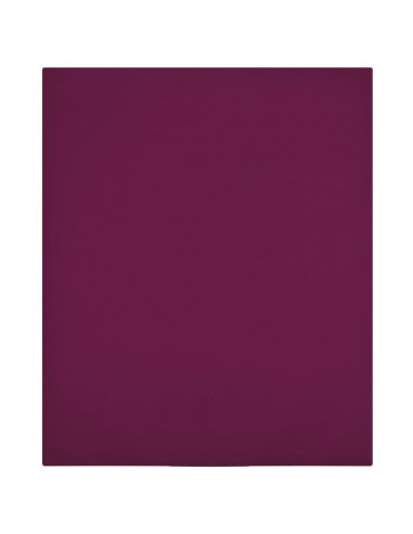 Lenzuola con Angoli Jersey 2pz Bordò 160x200 cm Cotone