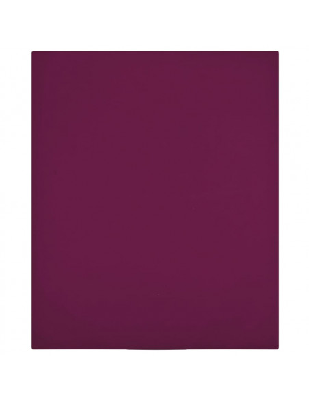 Lenzuola con Angoli Jersey 2pz Bordò 160x200 cm Cotone