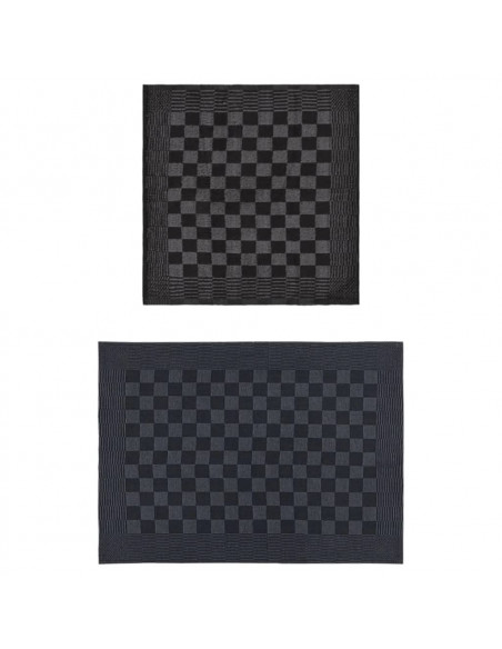 Set Strofinacci 10 pz in Cotone Nero e Grigio
