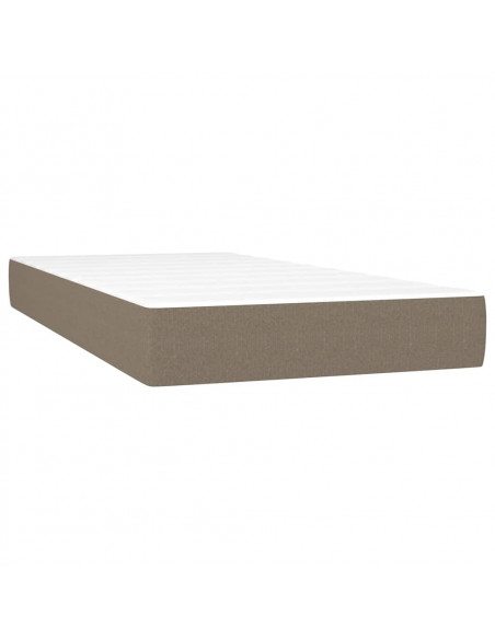 Giroletto a Molle con Materasso Tortora 90x190 cm in Tessuto