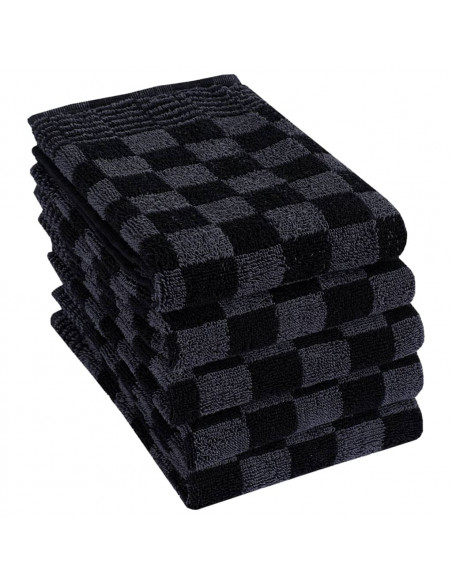 Set Strofinacci 10 pz in Cotone Nero e Grigio