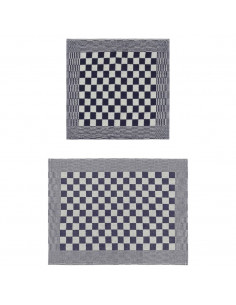 Set Strofinacci 10 pz in Cotone Blu e Bianco 2