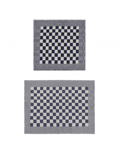 Set Strofinacci 10 pz in Cotone Blu e Bianco