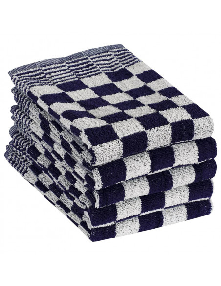 Set Strofinacci 10 pz in Cotone Blu e Bianco