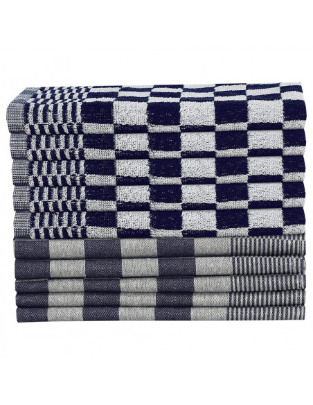 Set Strofinacci 20 pz in Cotone Blu e Bianco