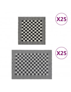 Set Strofinacci 50 pz in Cotone Nero e Bianco