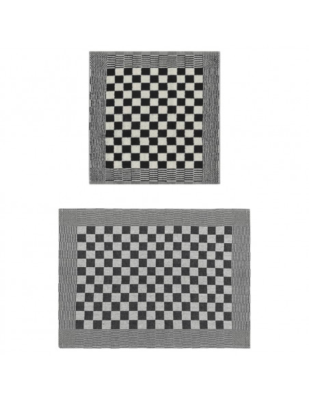 Set Strofinacci 50 pz in Cotone Nero e Bianco