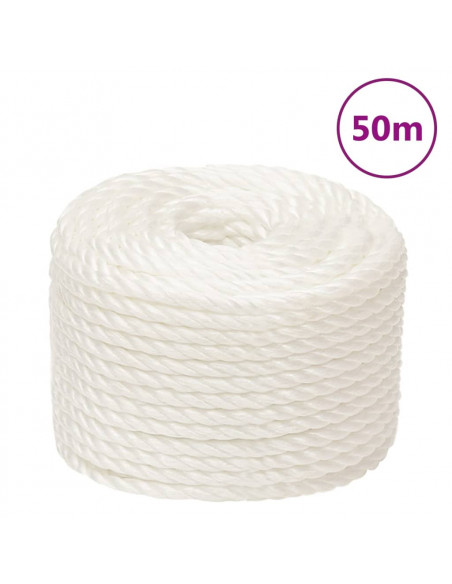 Corda da Lavoro Bianca 14 mm 50 m in Polipropilene