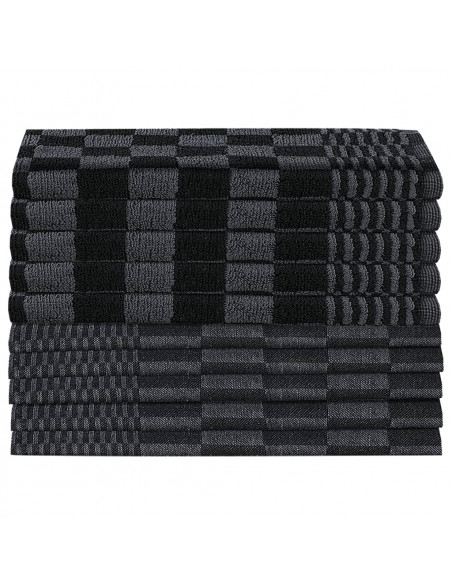 Set Strofinacci 20 pz in Cotone Nero e Grigio