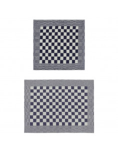 Set Strofinacci 50 pz in Cotone Blu e Bianco 2