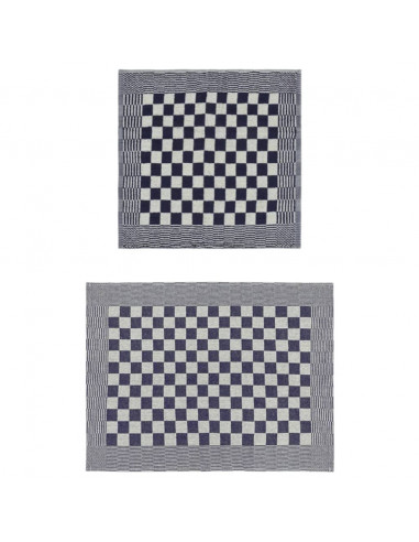 Set Strofinacci 50 pz in Cotone Blu e Bianco