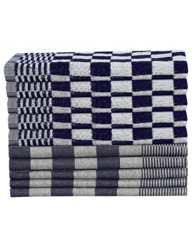 Set Strofinacci 50 pz in Cotone Blu e Bianco