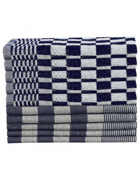 Set Strofinacci 50 pz in Cotone Blu e Bianco