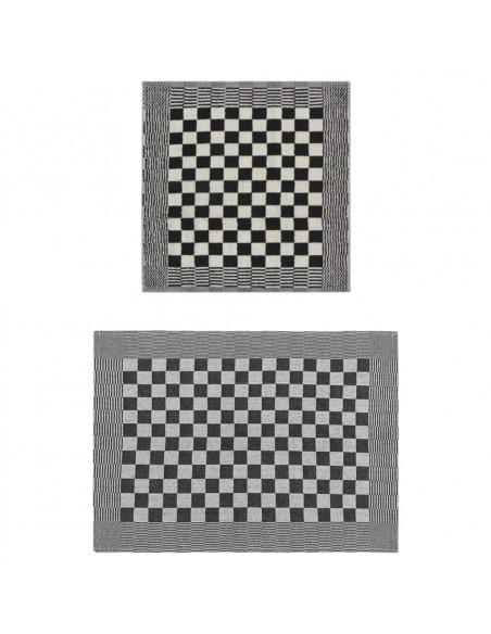 Set Strofinacci 10 pz in Cotone Nero e Bianco