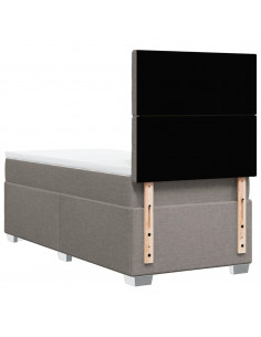 Giroletto a Molle con Materasso Tortora 90x200 cm inTessuto