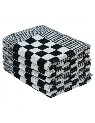 Set Strofinacci 10 pz in Cotone Nero e Bianco