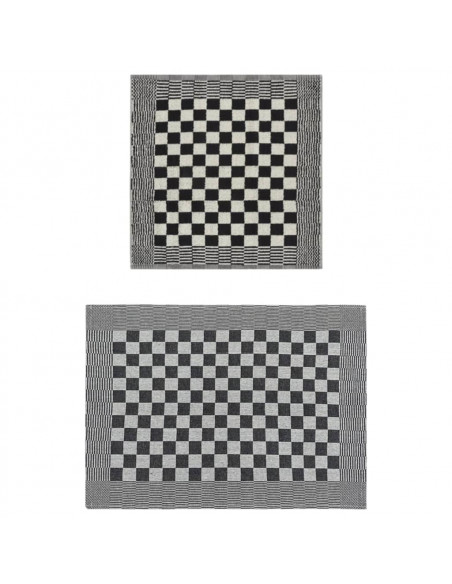 Set Strofinacci 20 pz in Cotone Nero e Bianco