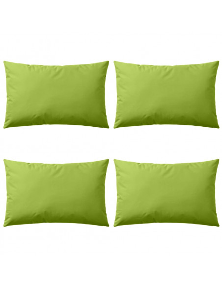 Cuscini da Esterno 4 pz 60x40 cm Verde Mela