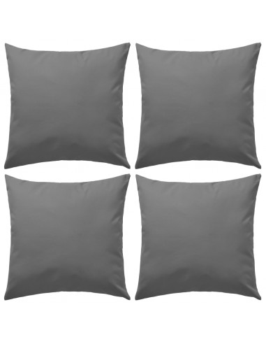 Cuscini da Esterno 4 pz 45x45 cm Grigi