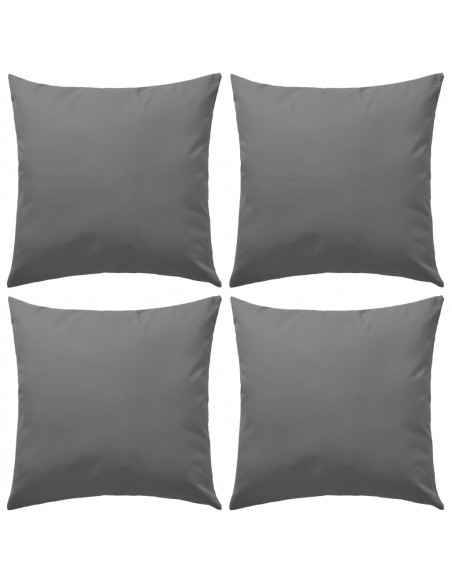 Cuscini da Esterno 4 pz 45x45 cm Grigi
