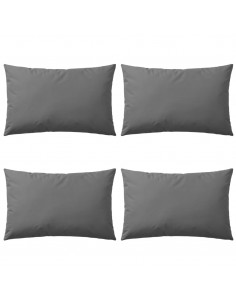 Cuscini da Esterno 4 pz 60x40 cm Grigi
