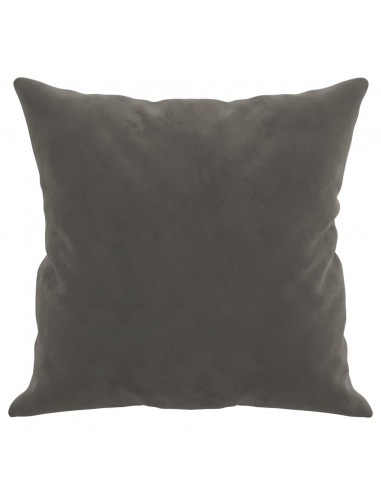 Cuscini Decorativi 2 pz Grigio Scuro 40x40 cm in Velluto